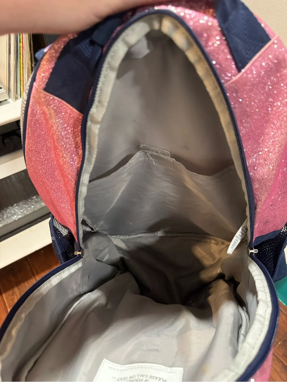 Pottery Barn Kids Pink Purple Ombre Glitter Backpack